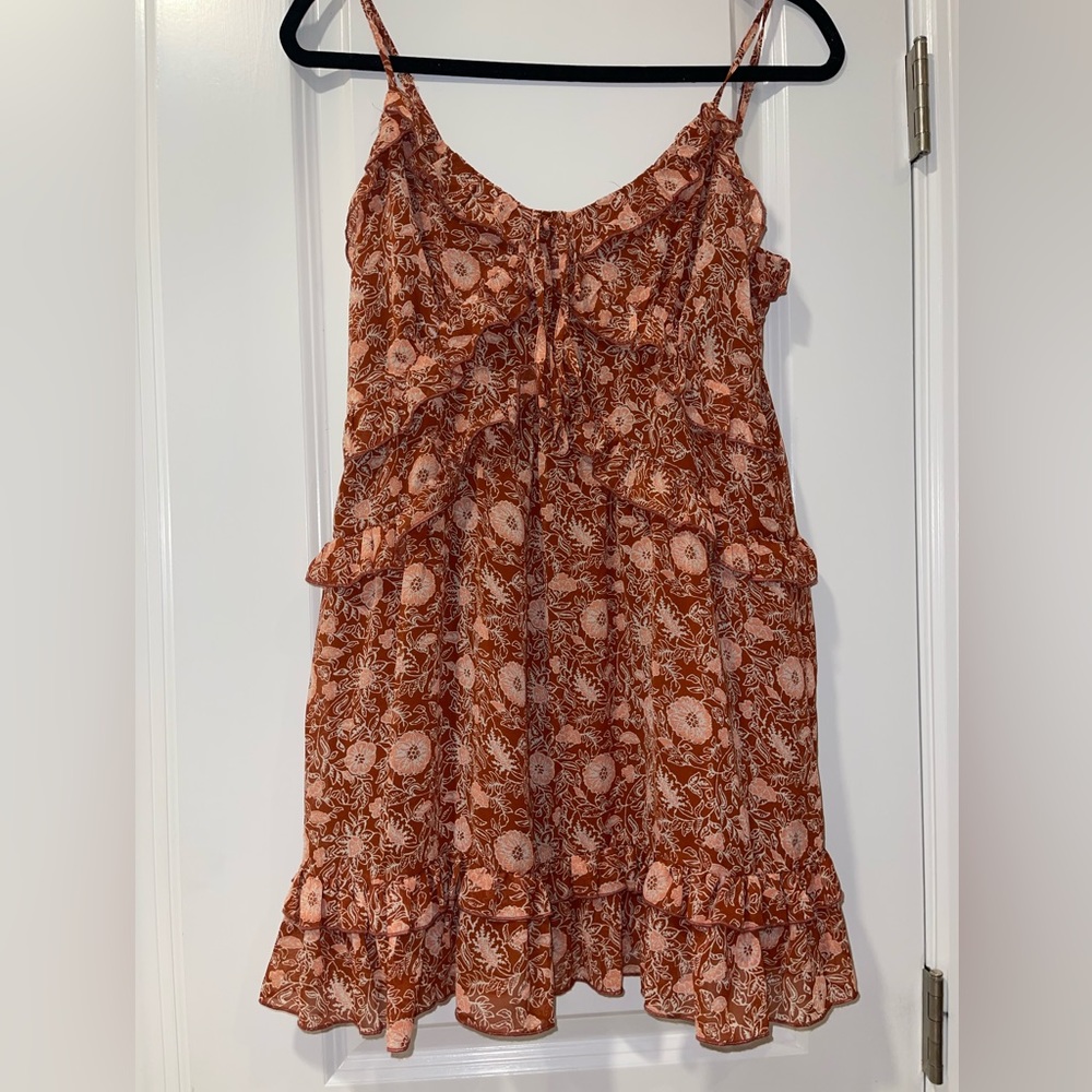 COPY - Forever 21 brown and pink floral mini dress